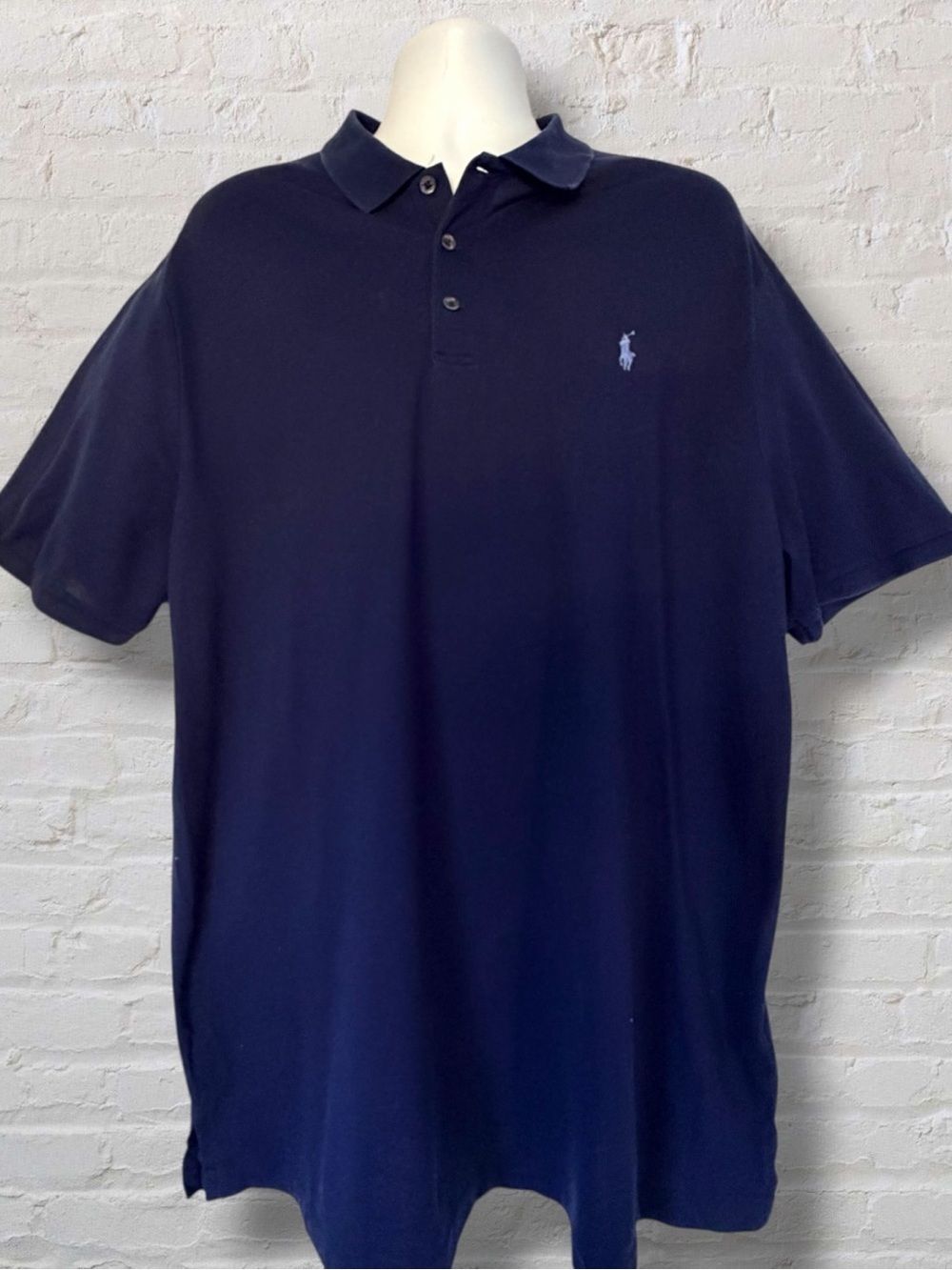 Polo Ralph Lauren Classic Fit Stretch Mesh Polo Shirt Navy Blue Mens XXL